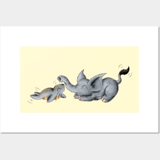 Baby Elephant Buddies Posters and Art